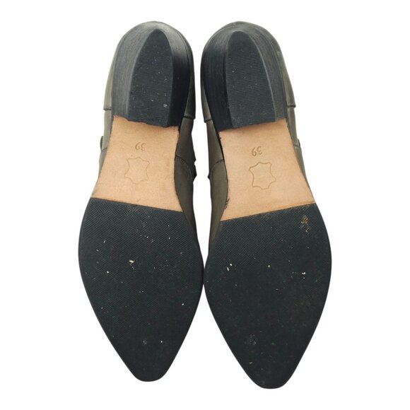 Free People Monument Western Ankle Bootie US 8.5 EU 39 Leather Double Buckle - Picture 7 of 16